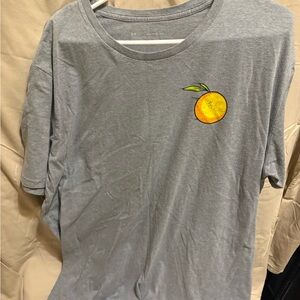 Under Armour Gray Short Sleeve Tee with Orange Graphic